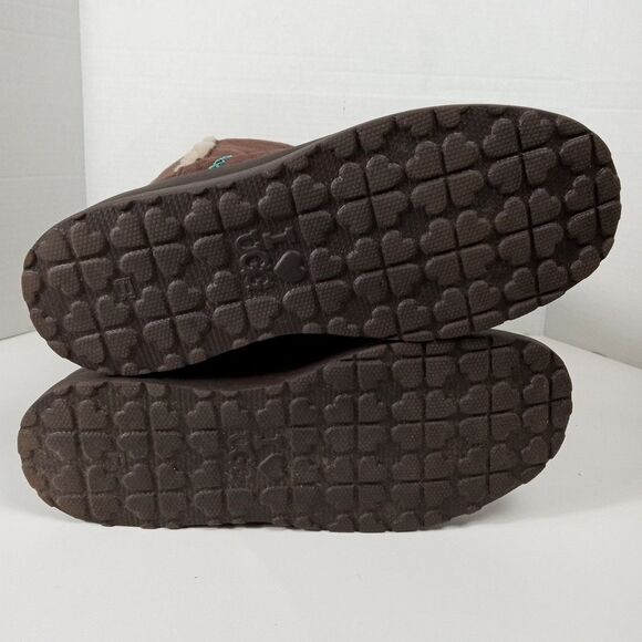 UGG Australia Tall Boots Women 10 Brown Suede Zip up I HEART Kisses Aztec Boho - Picture 6 of 11